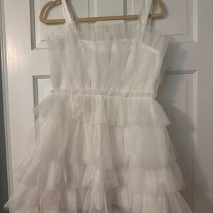 White Storia Ruffle Dress